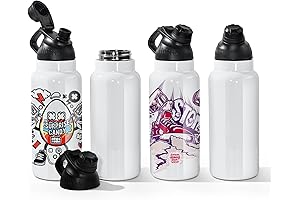 AGH 4 Pack 32 oz Sublimation Tumbler Blanks, Double Wall Vacuum Flask...