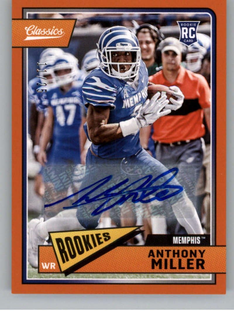 2018 Classics Football Significant Signatures Orange #225 Anthony Miller Auto Autograph SER/25 Memphis Tigers Rookie Pan