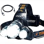 TDC Head Lamp Led Rechargeable Super Bright - USB-C Headlamp for Adults - Head Lights for Forehead - 1080 Lumen Head Flashlight - 10HR Battery for Hardhat, Camping, Hunting, Work