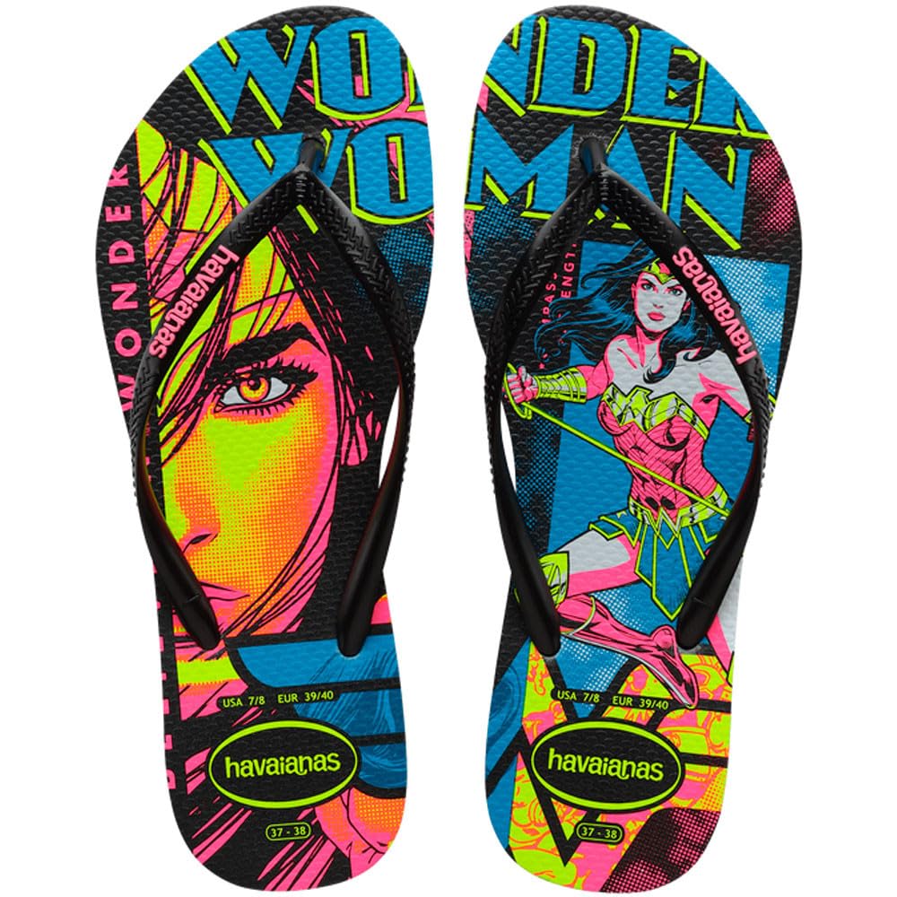 Havaianas Slim Heroinas Women FlipFlop Black/Black 3.5/4 UK