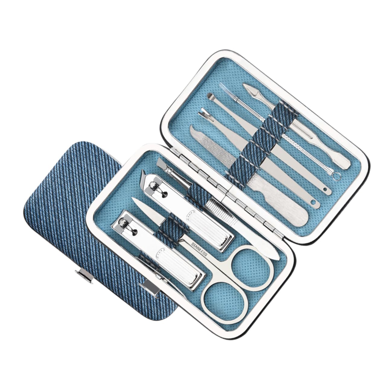 Beaupretty 27 Pièces 1 Costume Tondeuse Professionnelle Coupe Ongle Kit Manucure Exfoliant Voyage Ensemble De 9 Pièces