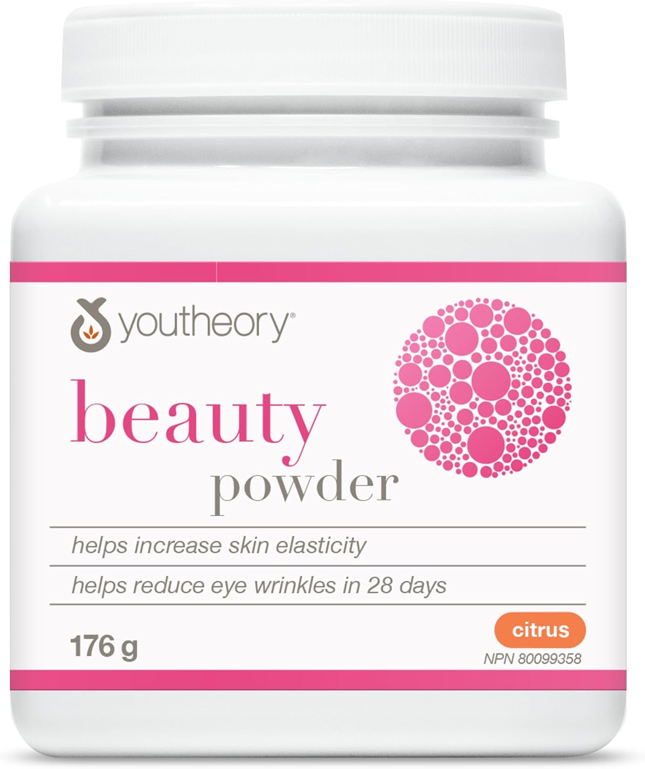 Youtheory Beauty Powder Citrus Flavour 176 g, with Hydrolyzed Collagen, Biotin, Vitamin C, and Hyaluronic Acid. Helps Reduce Fine Lines and Eye Wrinkles in 28 Days Youtheory Beauty Powder Citrus Flavour 176 g, with Hydrolyzed Collagen, Biotin, Vitamin C, and Hyaluronic Acid. Helps Reduce Fine Lines and Eye Wrinkles in 28 Days