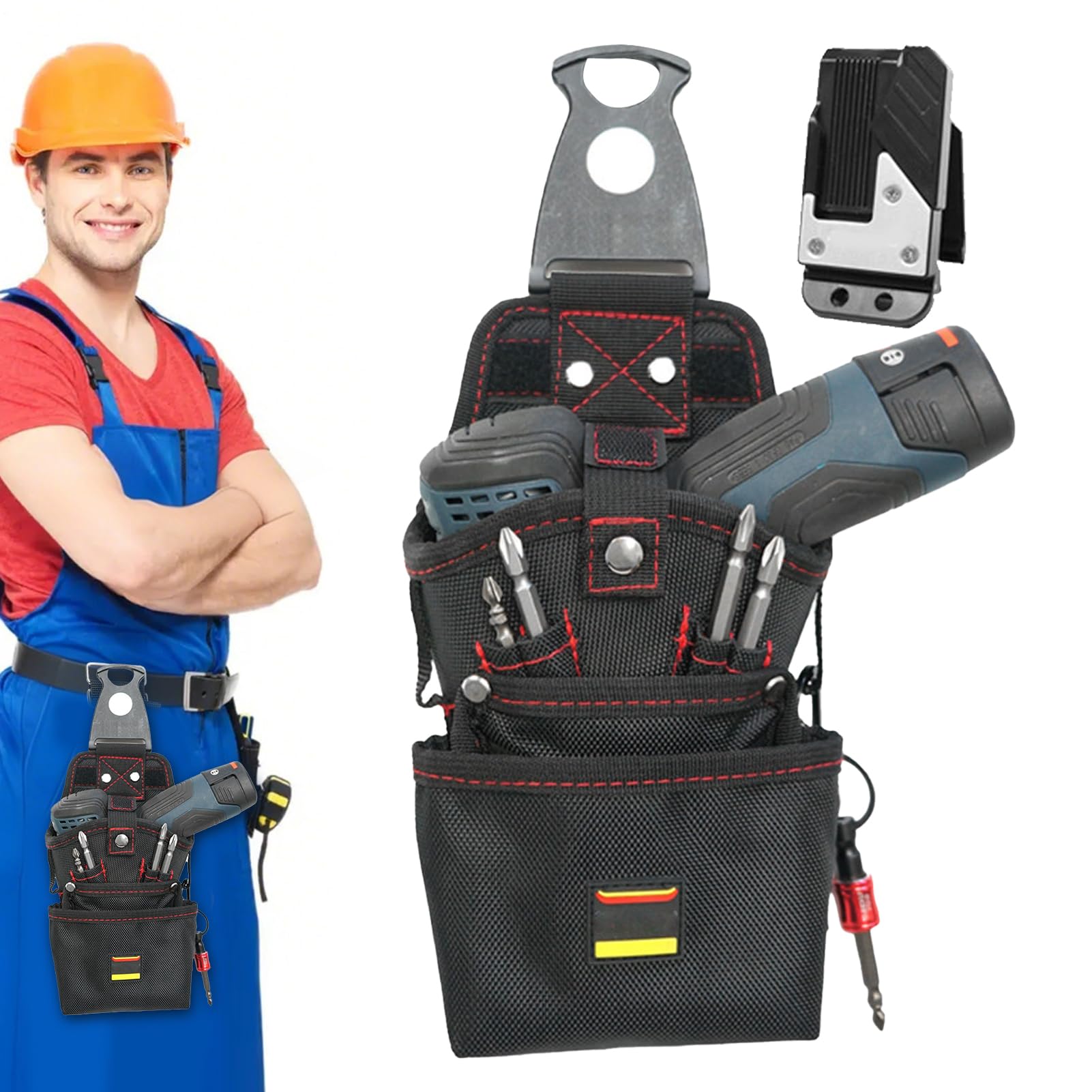 Pochette ceinture outils électricien étanche porte perceuse sac magnétique