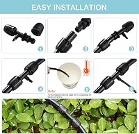 VooGenzek 10 db T-csatlakozó 3 irányú locsolócső adapter 13/16 mm 4/7 mm fekete 4