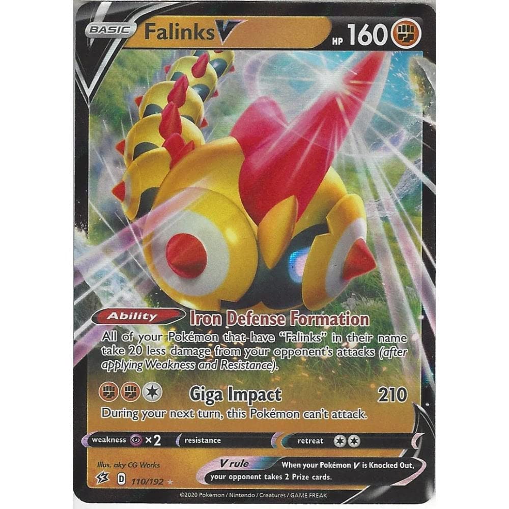 falinks pokemon card price Falinks V 110/192 Rebel Clash Full Art Holo Ultra Rare Pokemon Card Near  Mint main image 1
