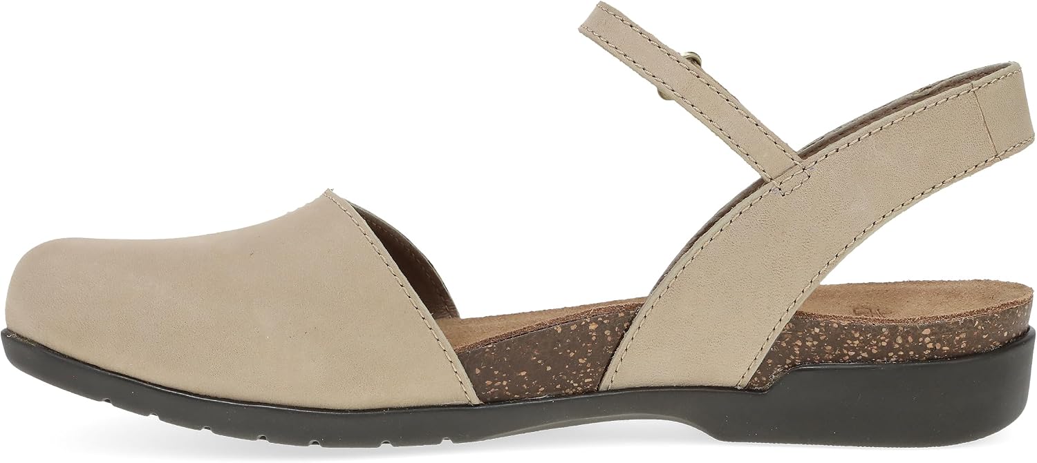 Dansko Rowan Sandal for Women – Memory Foam and Cork Footbed for Comfort and Arch Support – Lightweight Rubber Outsole for Long-Lasting Wear – Versatile Casual to Dressy Footwear
