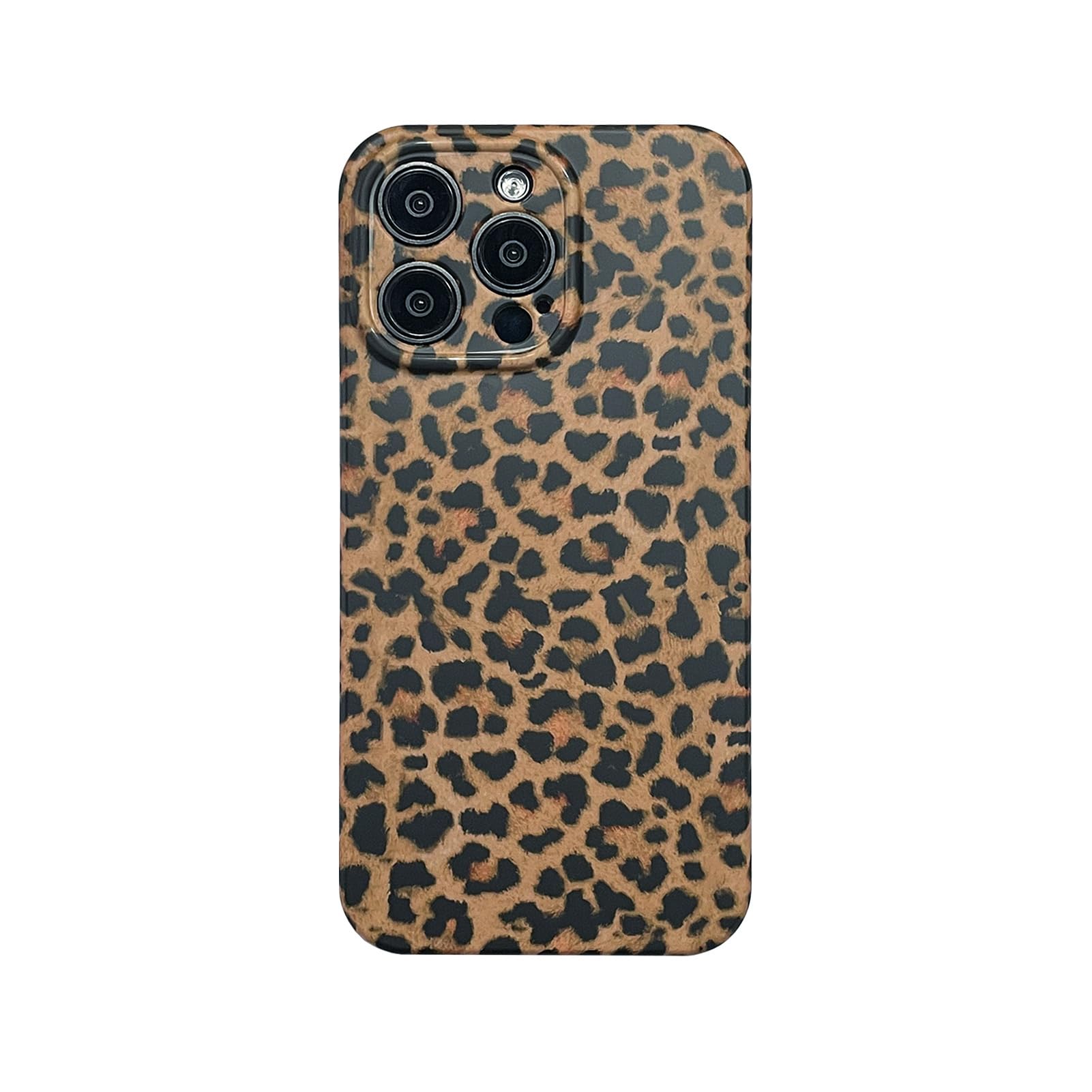 Reezaddin Retro Cheetah Leopard Print Phone Case for iPhone 15 Pro Max 6.7in,Vintage Amber Tortoise Shell Trendy Cool Girl Full Camera Protective