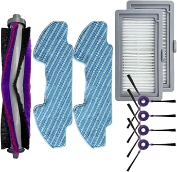 Main Brush Filters Side Brush Mop Cloth 9pcs Kit, Compatible for Samsung Powerbot-E VR05R5050WK Aspiradora Robot Vacuum Cleaner