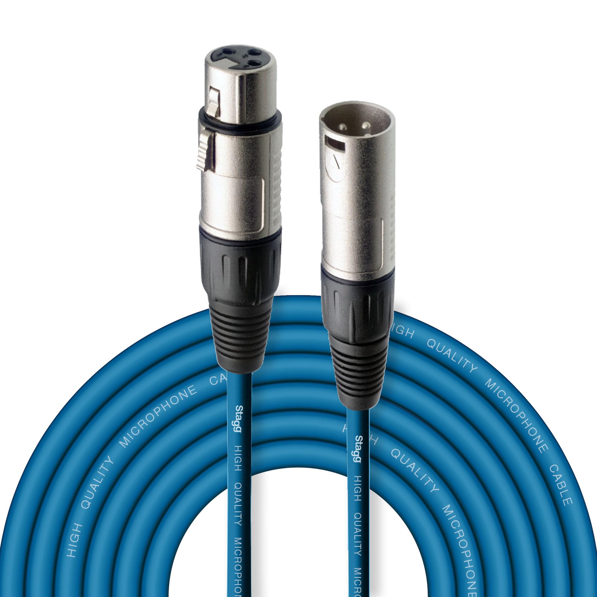 Stagg SMC6 CBL 6 m XLR to XLR Microphone Cable - Blue