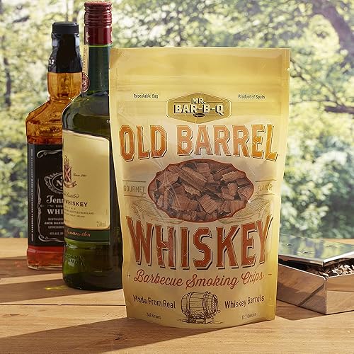 Miniatura 2 de Mr. Bar-B-Q 05042BC - Chips para ahumar whisky  Chips de ahumador de madera de roble viejo  Hecho de barriles de whisky genuinos  Sabor gourmet