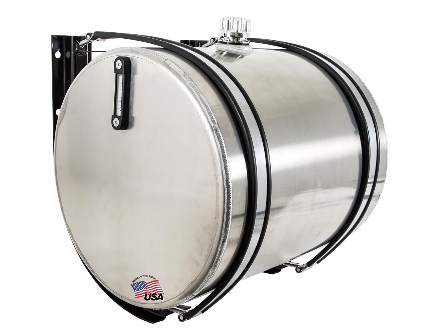 Buyers Products SMC50AR Aluminum Hydraulic Reservoir, 50 Gallon, Dual Rear 2" NPT Return Port, Internal Baffles and Mounting Brackets, Lightweight and Corrosion Resistant, Semi Truck Hydraulic Parts