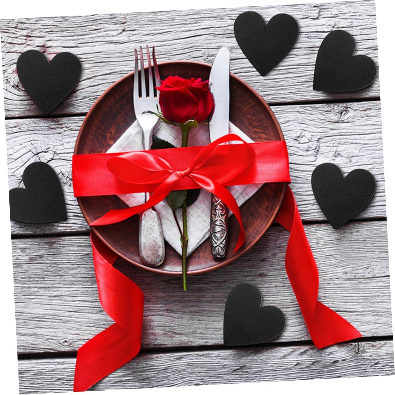 40pcs Heart Shape Wooden Chalkboards for DIY Craft Projects