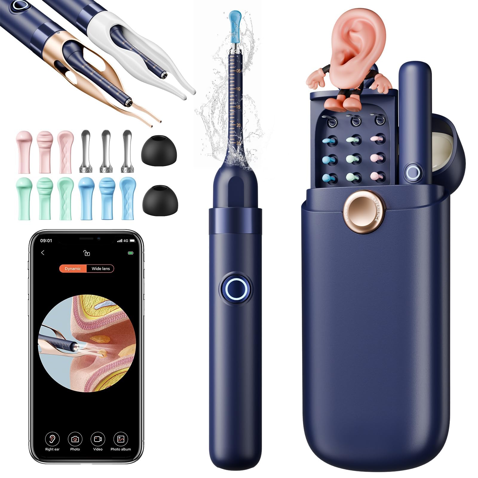 Ear Wax Removal, Ear Cleaner with Camera 1296P HD,Visual Ear Cleaner with 6 LED Lights and Flexible Tip,Safe Ear Wax Removal Kit with Camera,Ear Cleaning Tool Gifts for Home Use — Amazon image 9