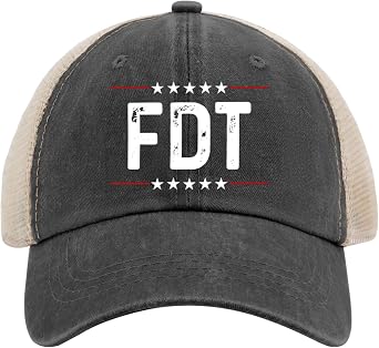 FDT Hat Trucker Hat Men Trendy Mesh Hat for Summer