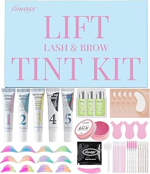 Lash Lift and Black Kit, Eyelash Lift and Color Kit for Natural
