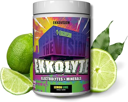 Ekkovision Ekkolyte - Electrolitos y minerales en polvo, 50 mg de vitamina C y 155 mg de magnesio para apoyo de hidratación, electrolitos esenciales