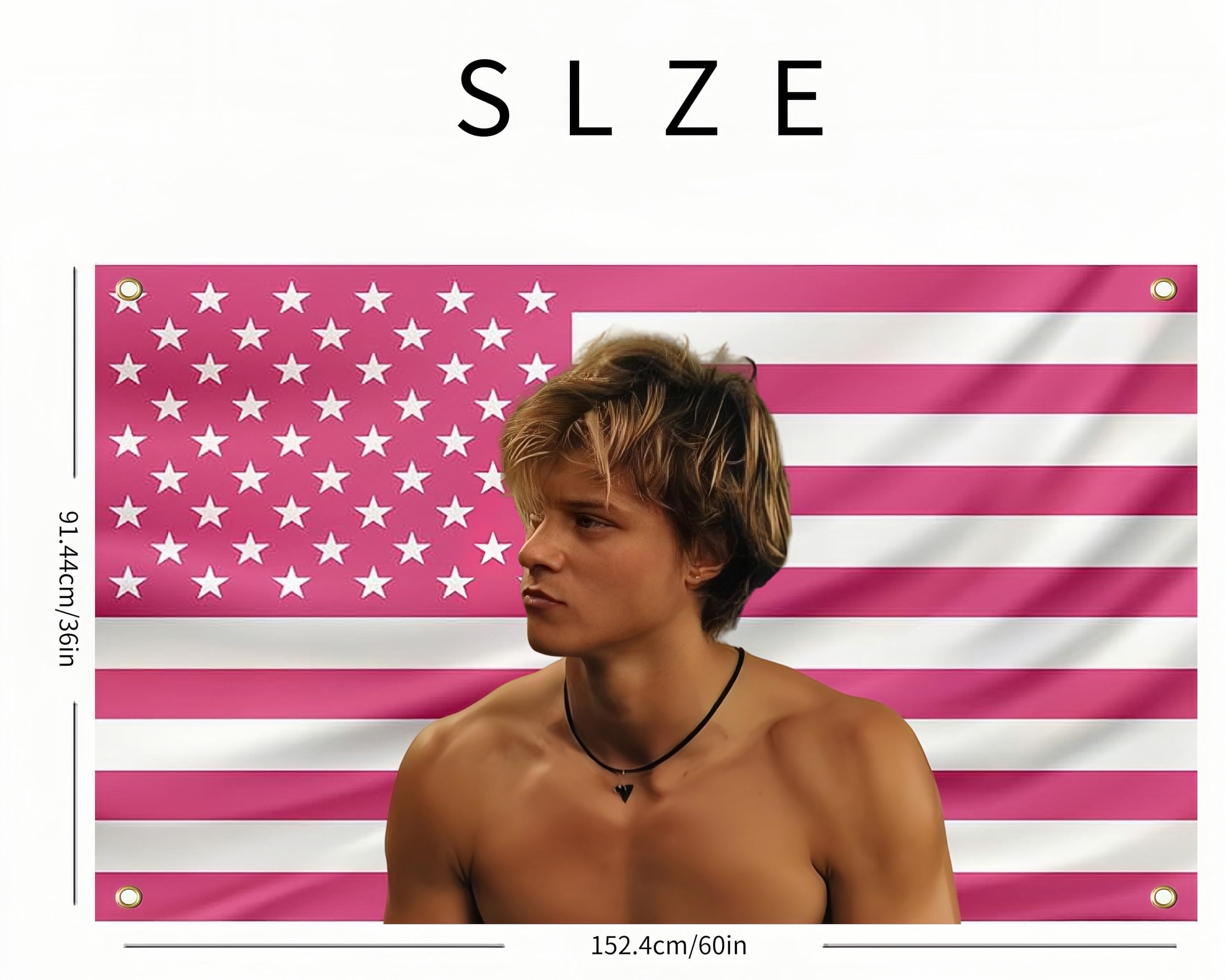 Pink American Flag Wall Tapestry - 40x60 Inches, Sam & Colby / Jake & Johnny Merch, Dorm Room Decor