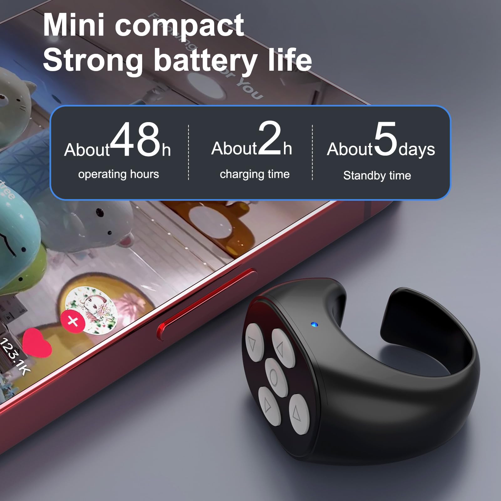 Snapklik.com : TikTok Scrolling Ring For iPhone, Fingertip Wireless ...