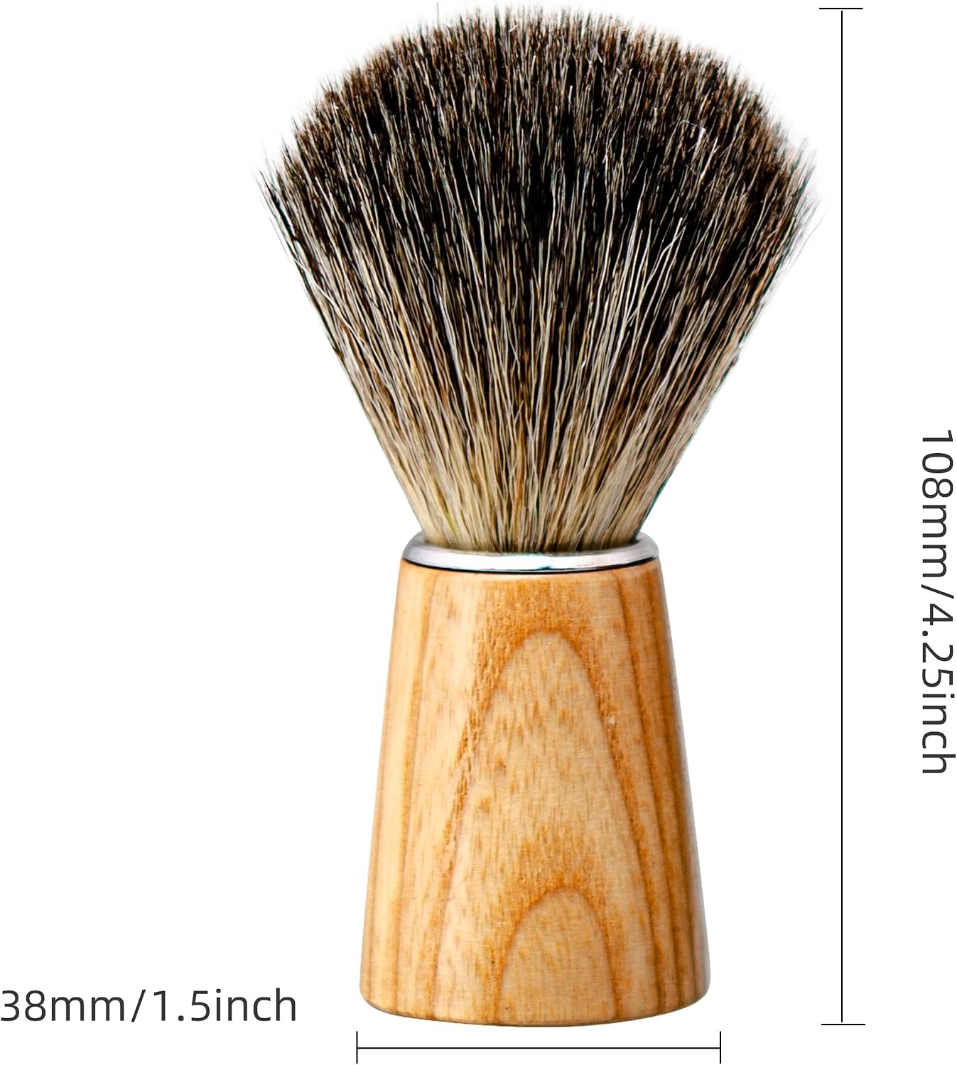 Shaving Brush and Bowl Set Synthetic Hair Shaving Brush with Solid Wood Handle and Wooden Shaving Soap Bowl for Men Easy to Lather Fits Wet Shaving
