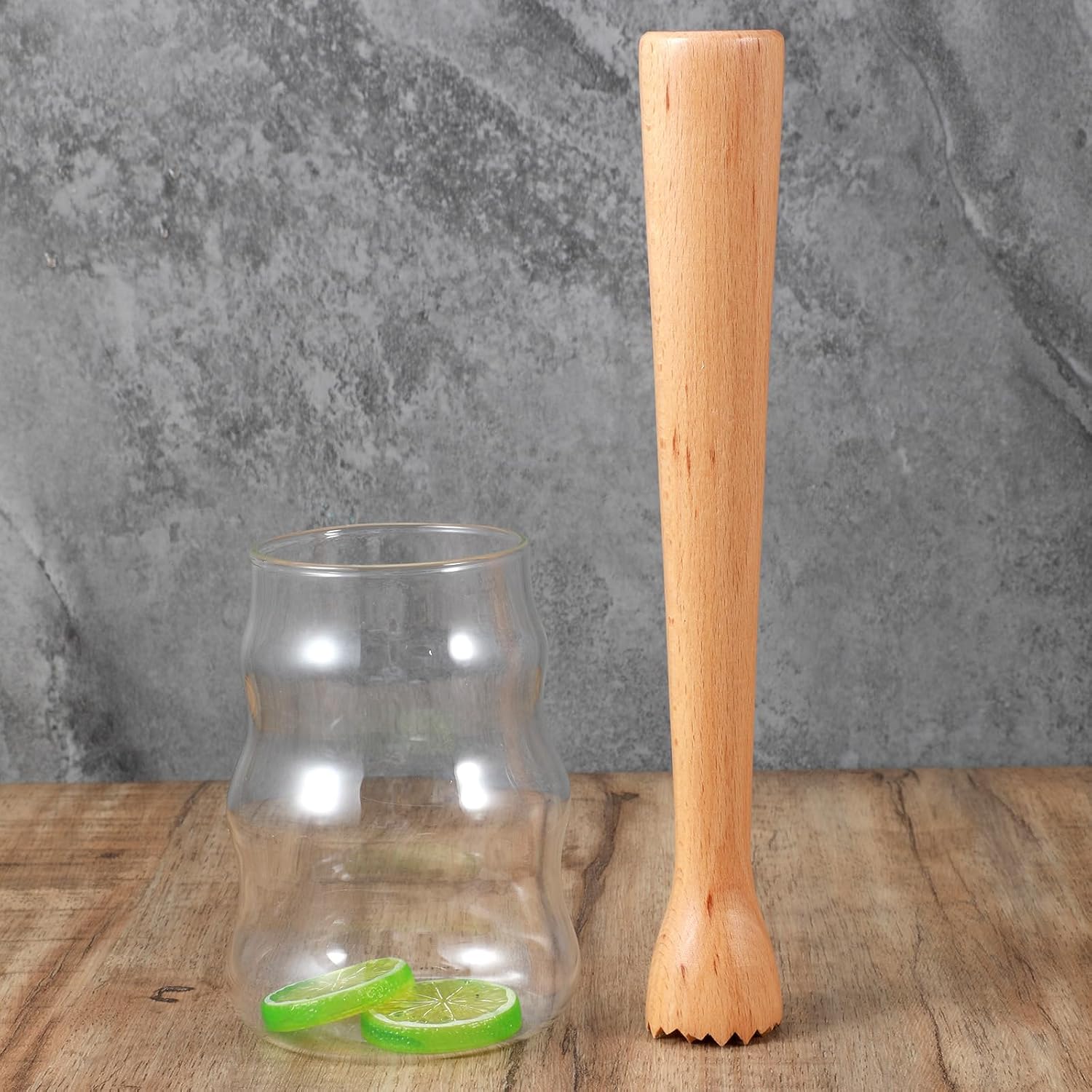 Wooden Muddler for Cocktails, Durable Muddler for Lemonade