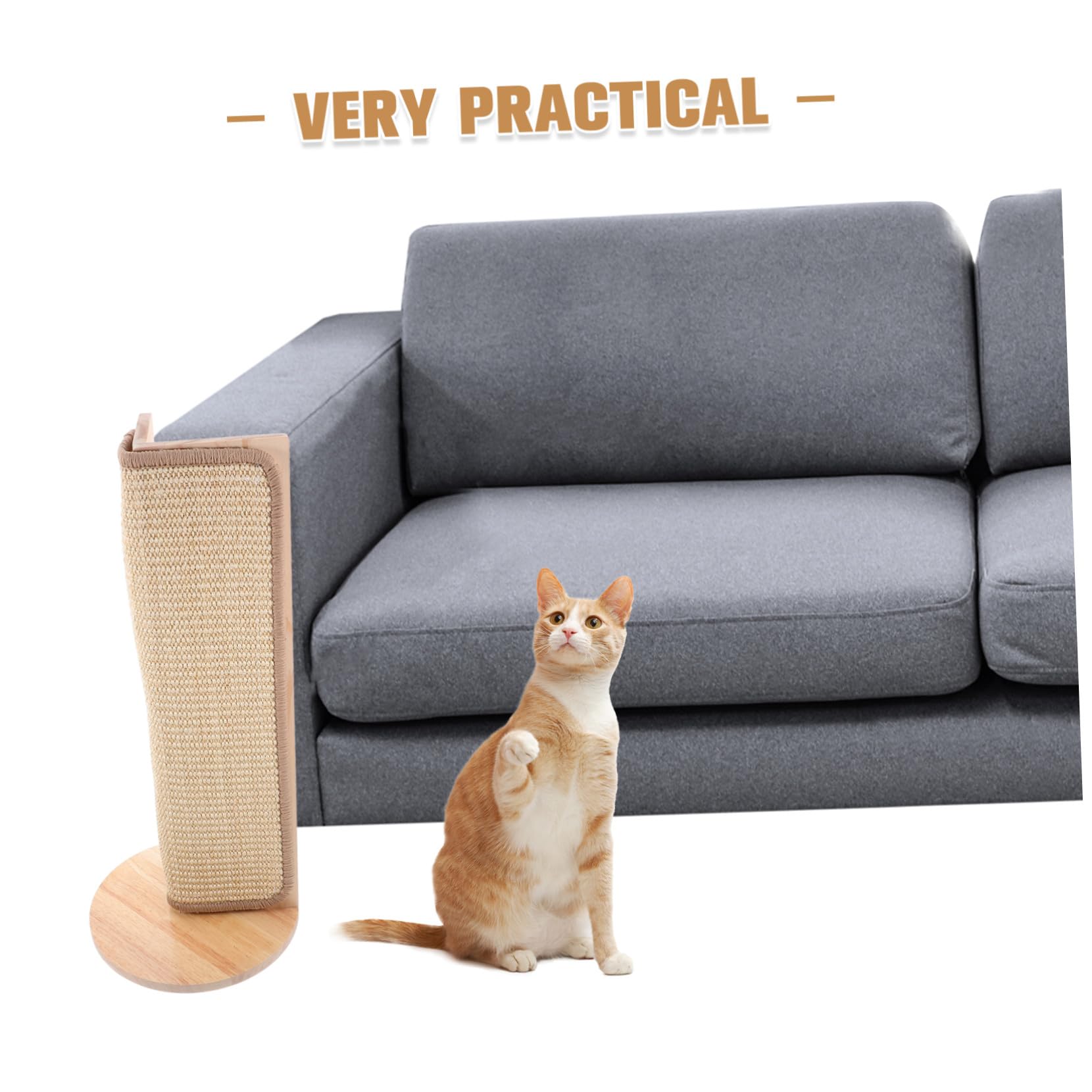 TOYANDONA Katzenkratzschutz aus Natürlichem Sisal für Sofa und Wandecke Minimalistisches Eck Kratzbrett zum Krallen Schärfen und Möbelschutz im Home Decor