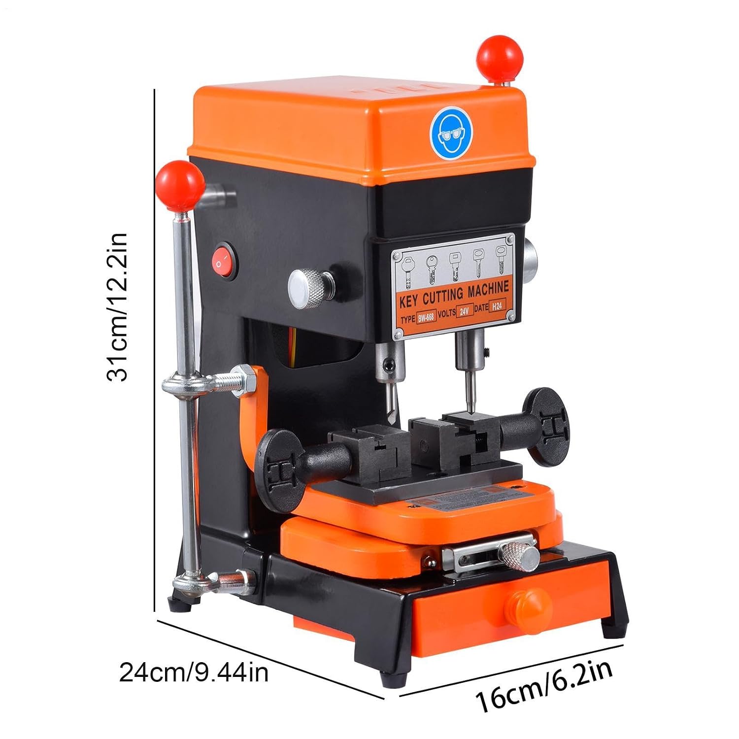 Vertical Keys Copy Machine | Multifunctional Cloning Keys Duplicator - House Door Car Locksmith Tools, 110V Cutter for Cutting Metal Objects