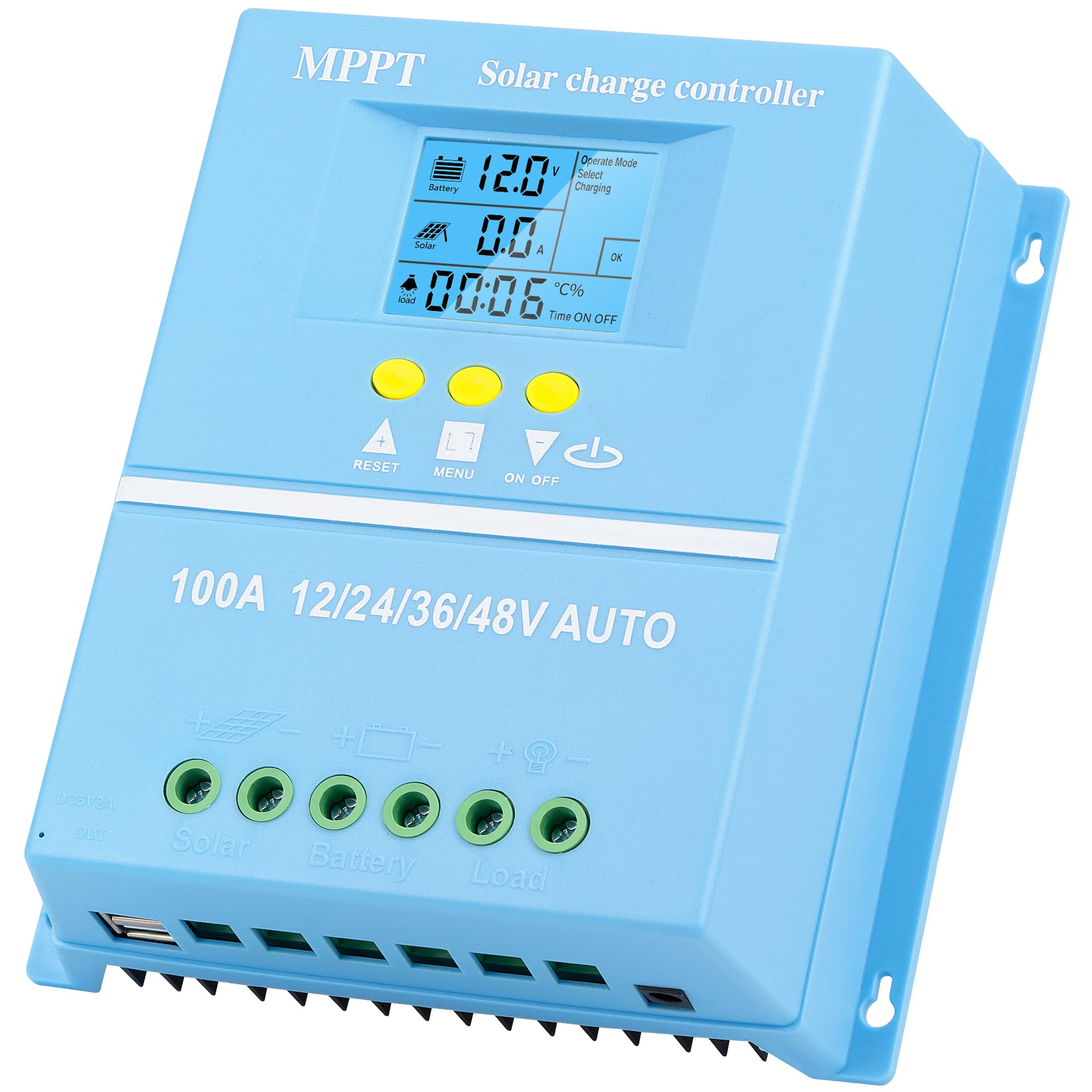 Controlador solar MPPT 100A para energía limpia en autocaravanas y casas de campo de 24V y 48V