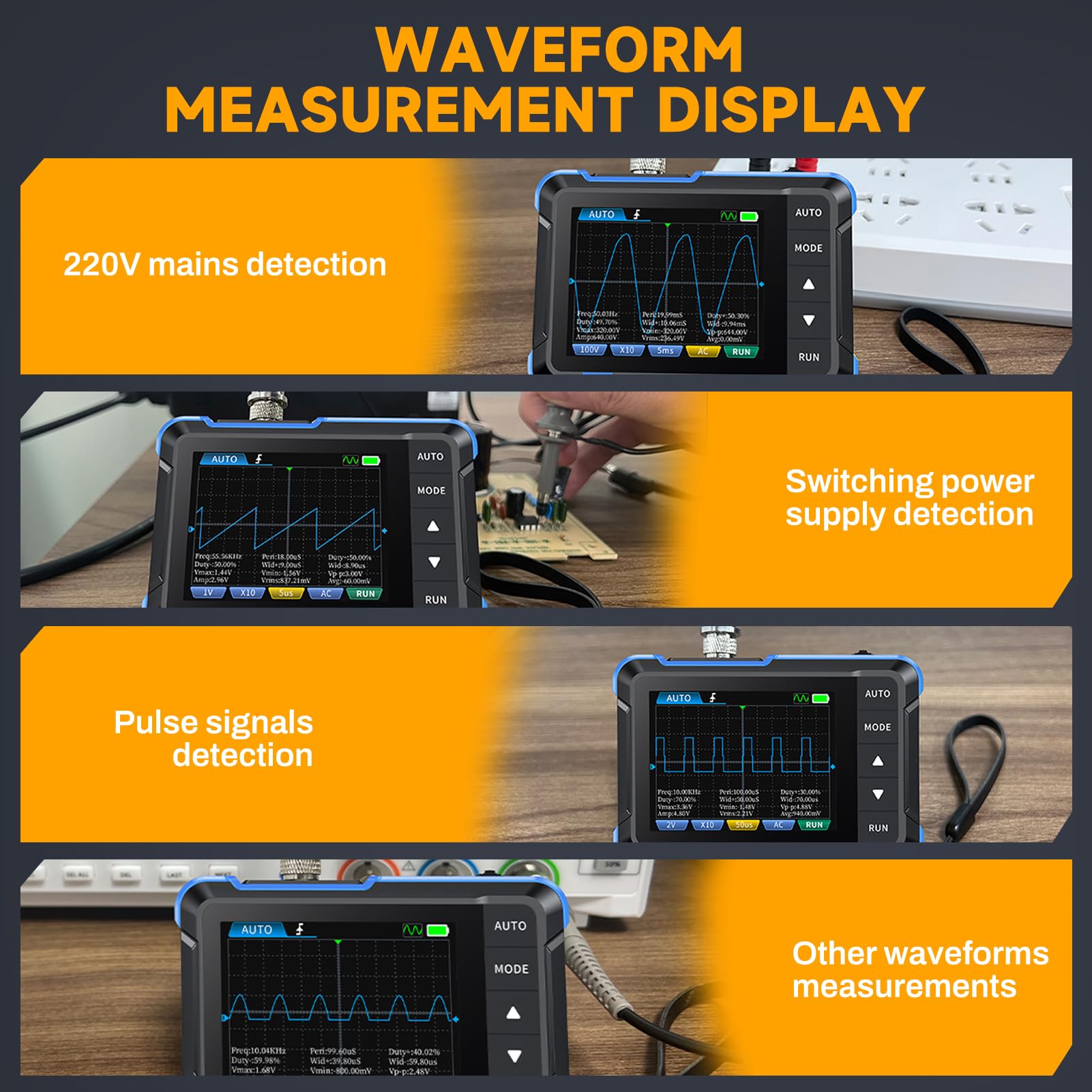 Oszilloskop, 2 in 1 Digitales Oszilloskop Signalgenerator DSO-153 Digitales Oszilloskop 2,8 Zoll Tft Abtastrate 5 MSPS Bandbreite 1 MHz