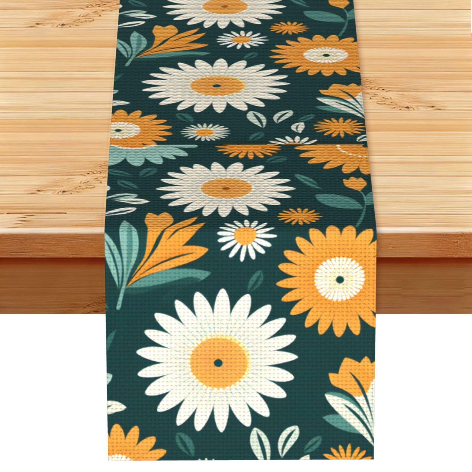 Chemin de table salle à manger motif tournesol pour protéger et embellir vos repas