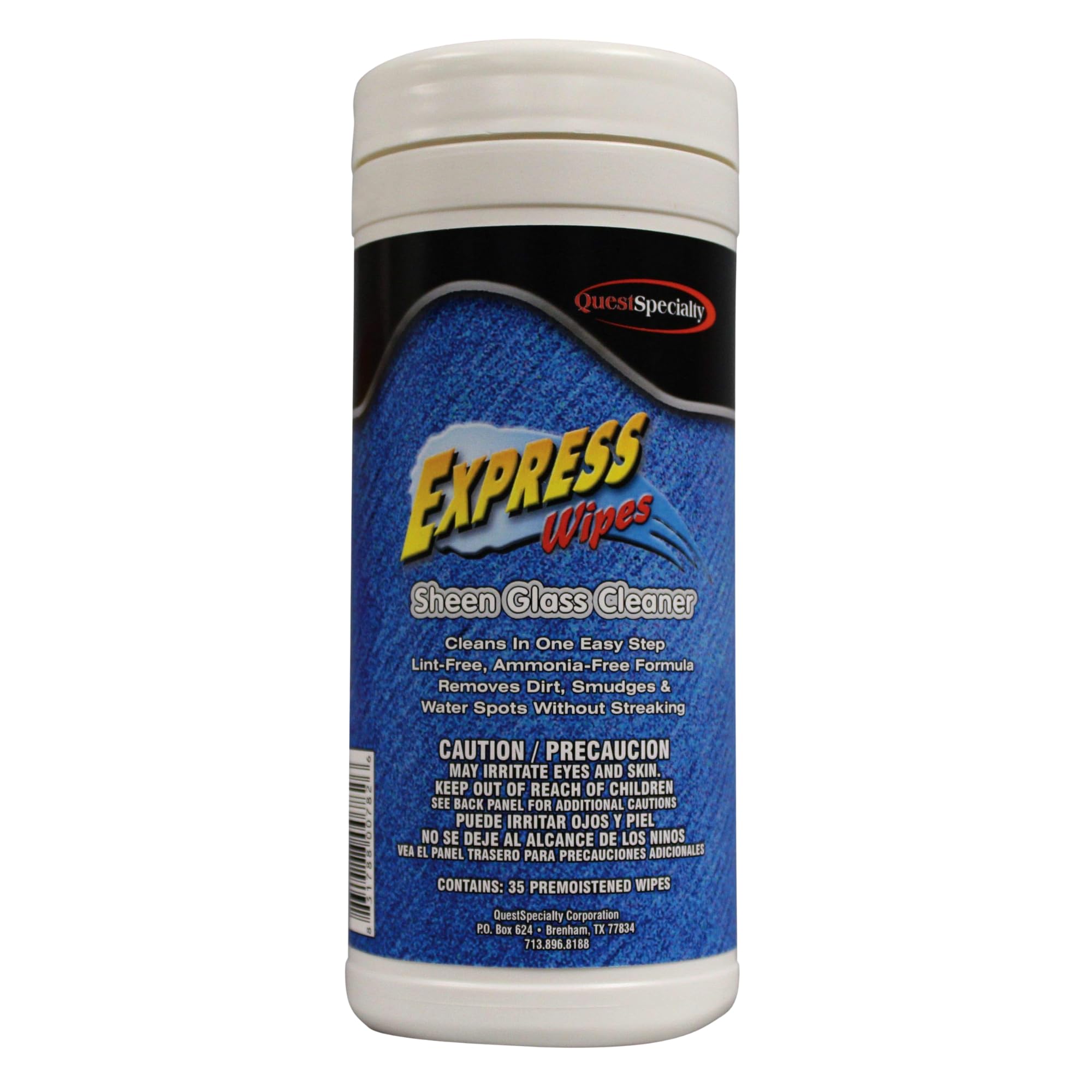 Quest 6490 EXPRESS WIPES Sheen Glass Cleaner 1 Pack