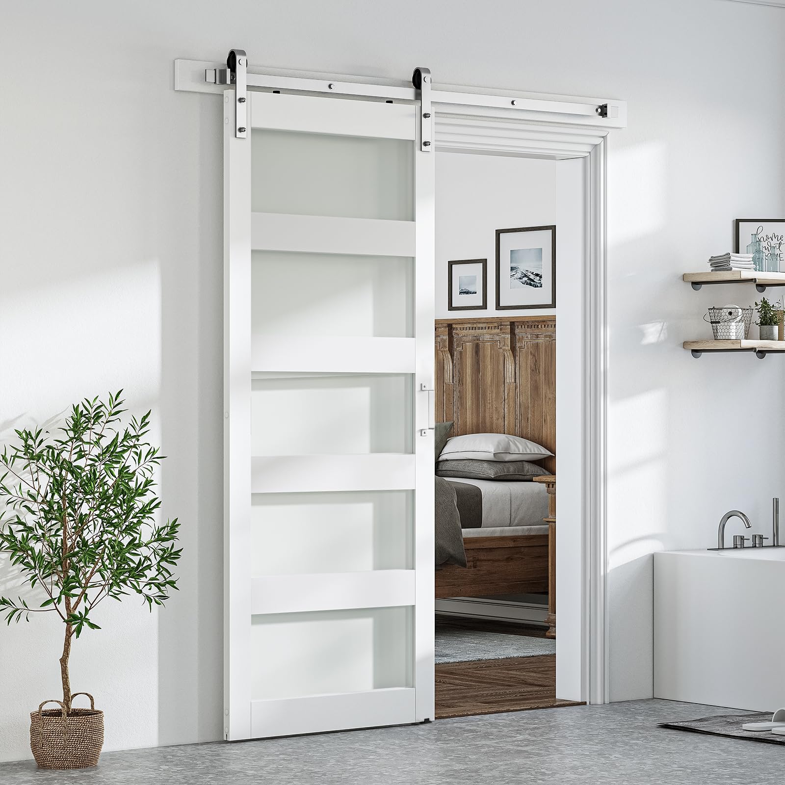 SmartStandard Glass Barn Door