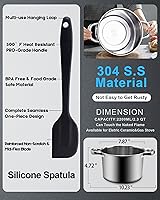 Vista 5 de Juego de olla de baño María doble, olla de baño María de 1200ML para derretir chocolate, olla de acero inoxidable 304 de 2800ML con espátula
