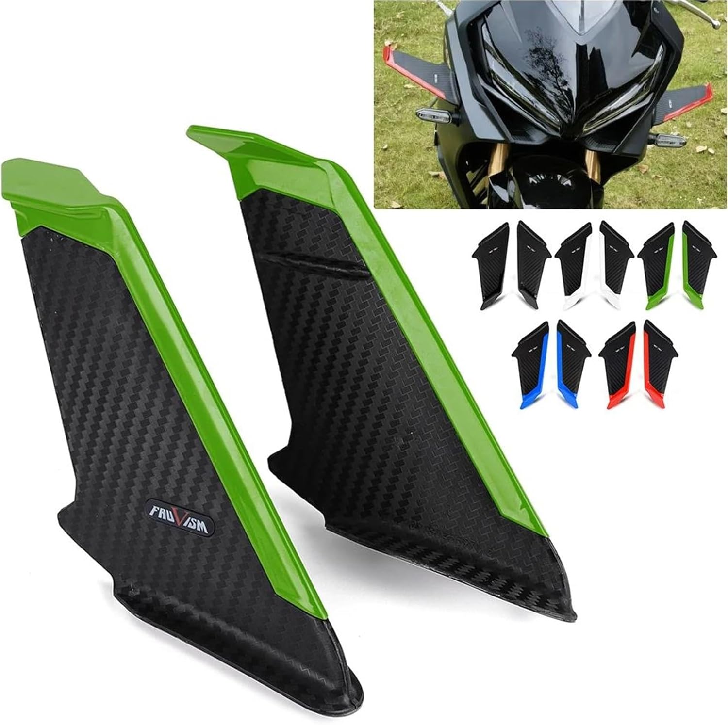 サイドスポイラーアクセサリー オートバイスポイラー固定ウイングレットフェアリングスポイラーアクセサリー に適合するGSXR600 G