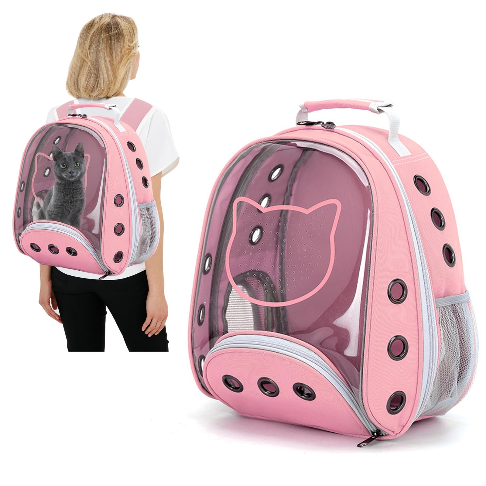 Sac à dos chat portable PETCUTE spacieux et confortable pour animal de 7kg