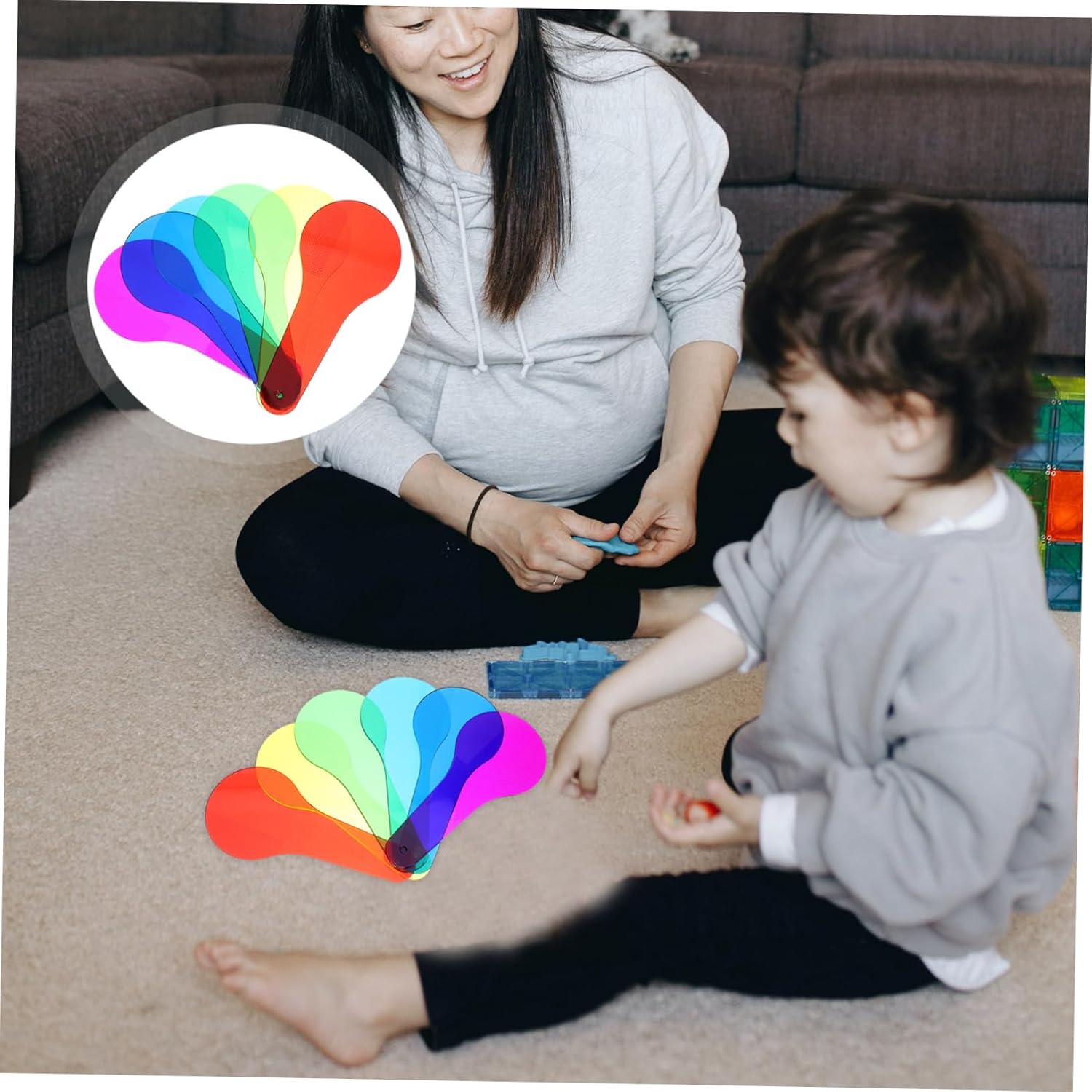 Set of 6 Transparent Color Boards - Ideal Learning Tool for to Discover and Explore Colors in Classroom, 16.00X6.80X0.30CM, F252C7066000VW9YQ6