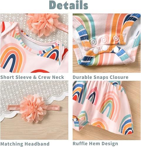 Miniatura 4 de Aalizzwell Vestido tipo body para bebé recién nacido