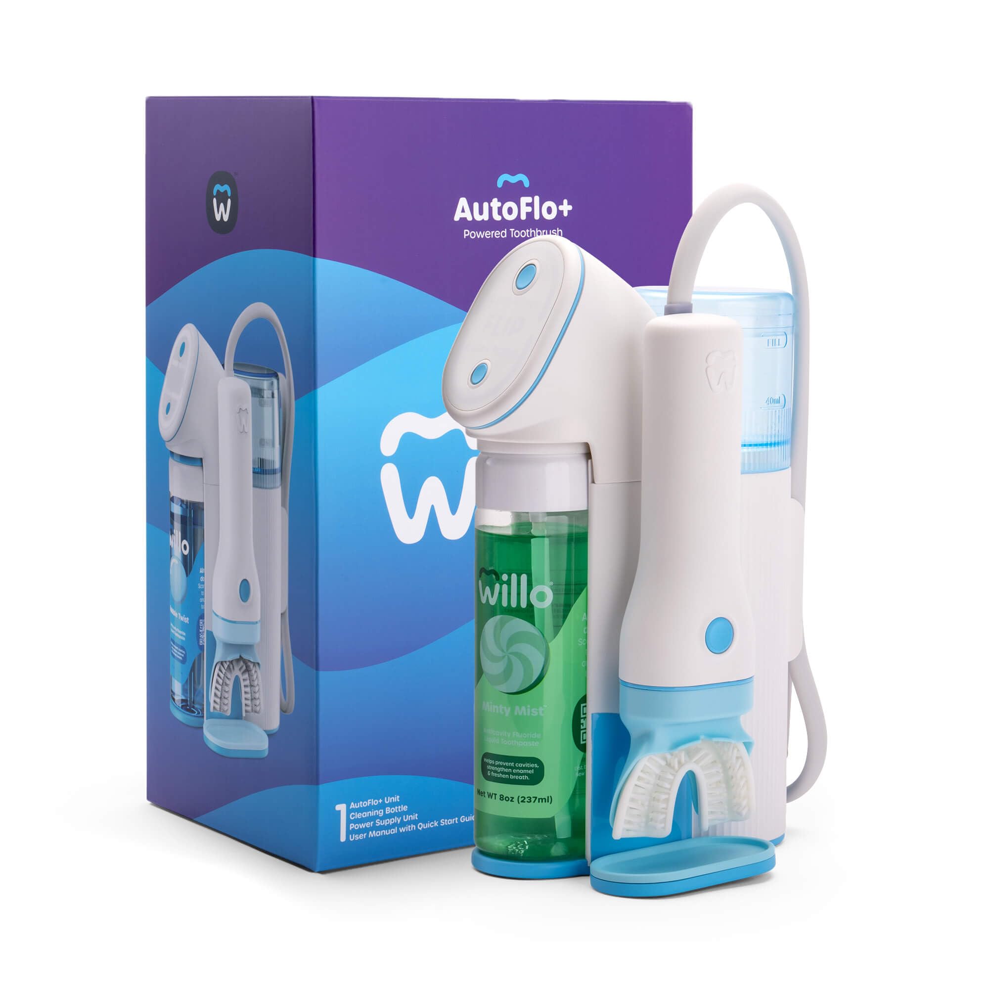 Willo Kids U-Shaped Electric Toothbrush - Minty Mist Large
