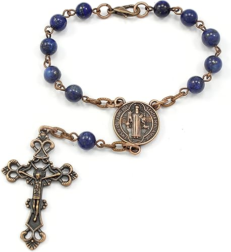 Pocket Rosary Auto Rosary Copper- Gemstones