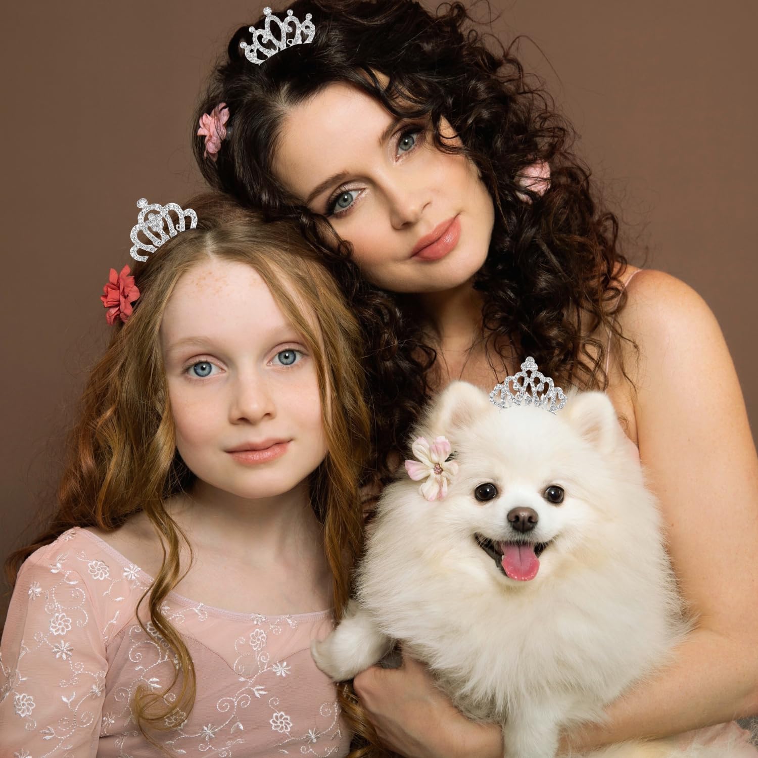 Pinzas para el cabello pequeñas con corona de tiara, Plástico, tiara pequeña 5