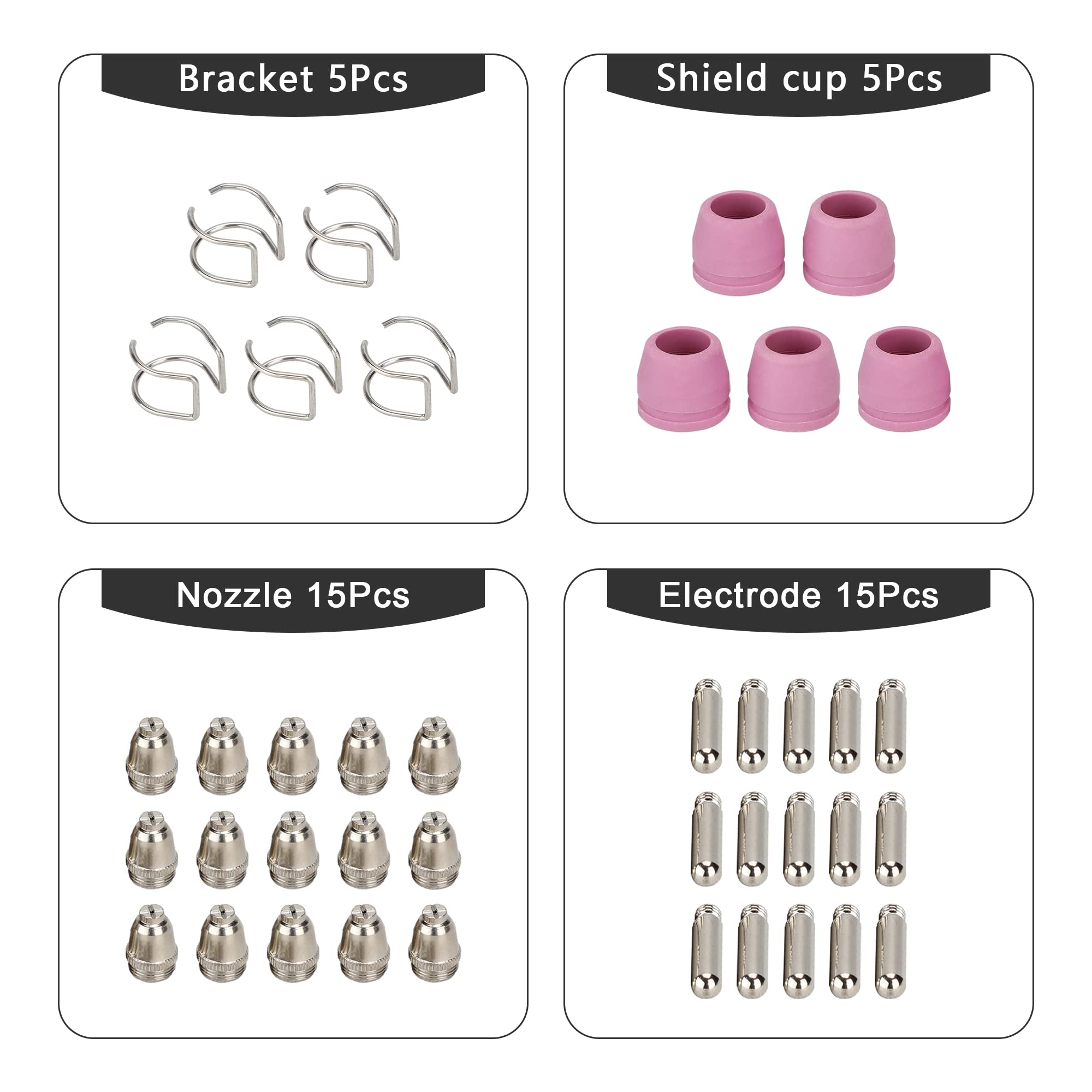 bestarc AG60P Plasma Cutter Consumables Cutting Torch Tip Nozzles Kit 40PCS