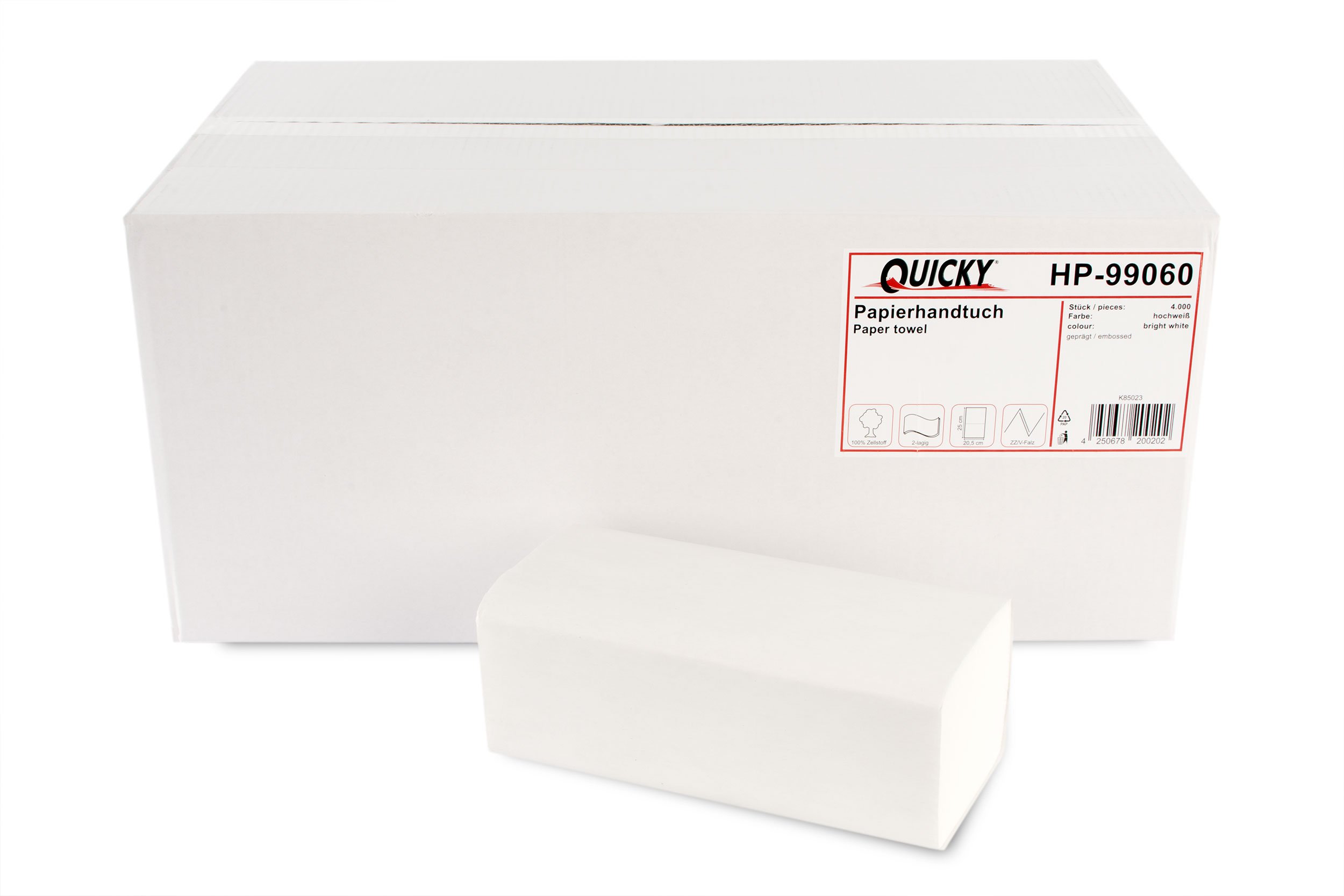 Quicky Asciugamani Piegati A Z - Carta Riciclata Verde, 25x23 Cm, 4000 Pezzi - Foto 11