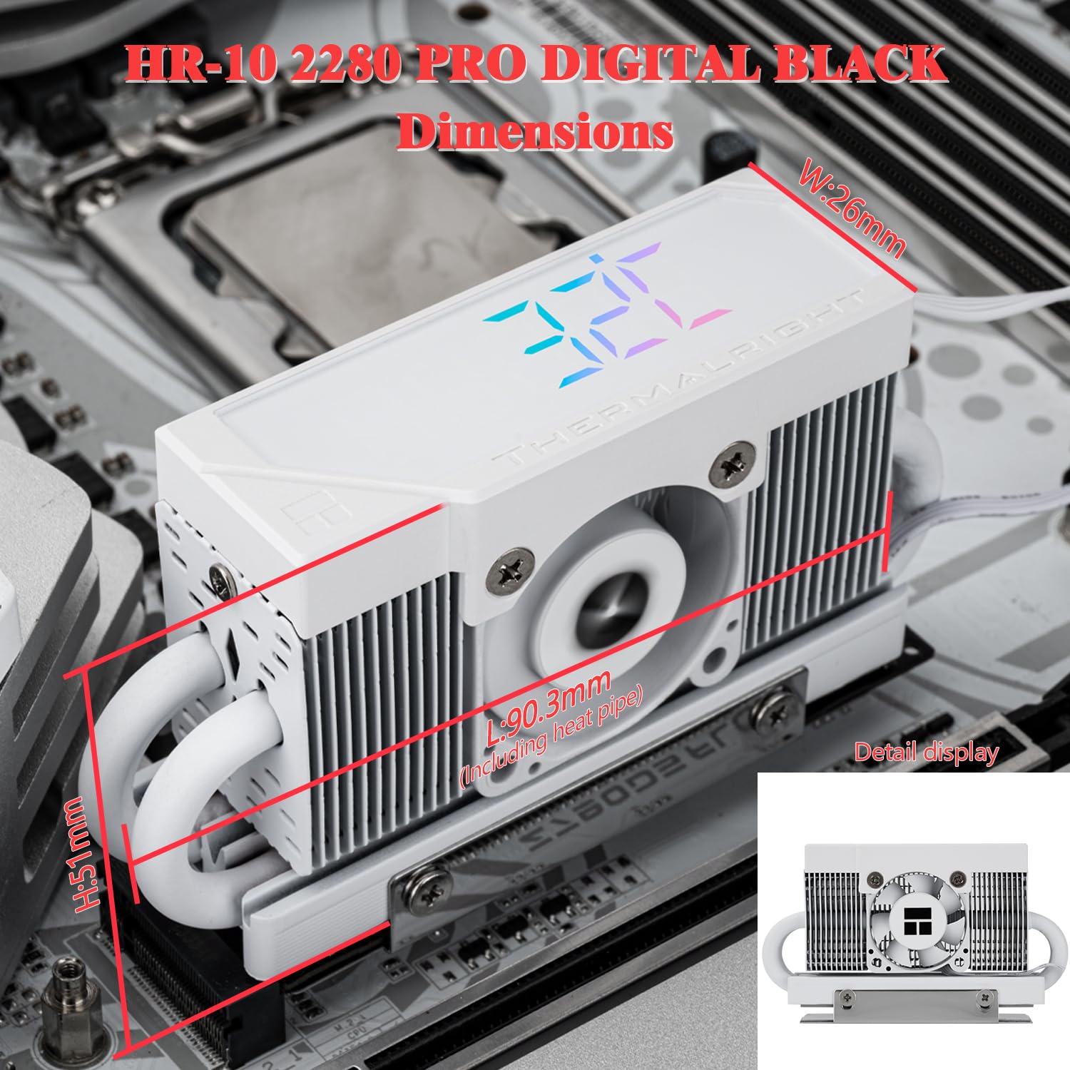 Amazon.com: Thermalright HR10 2280 PRO Digital White- High