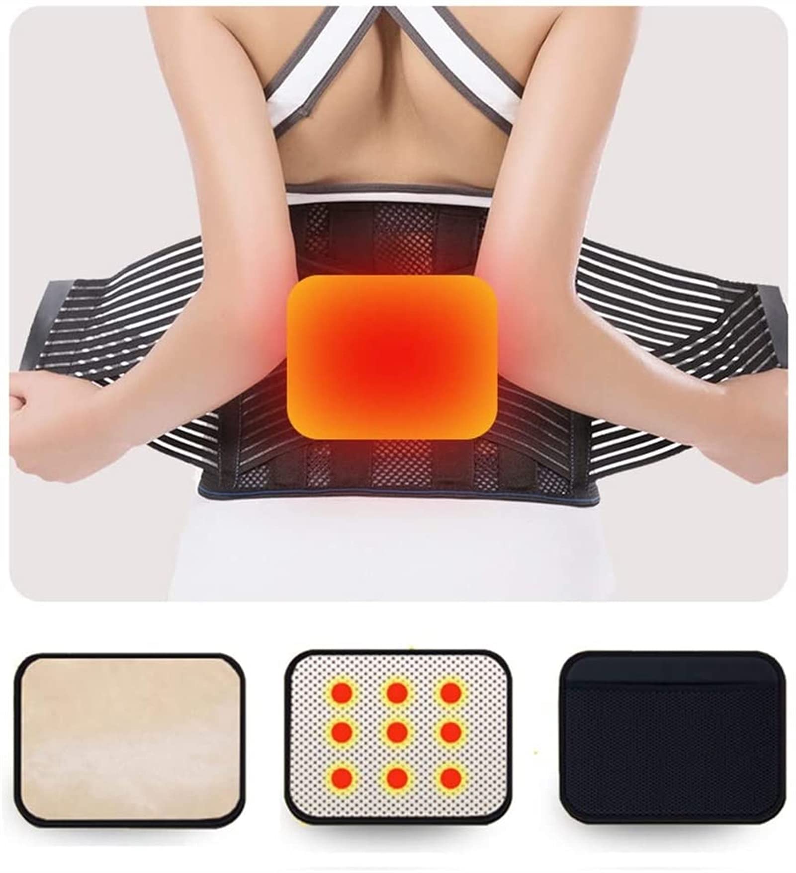 Cinturón De Soporte Lumbar Transpirable Y Ultrafino con Placa De Acero, Protector De Cintura, Faja Adelgazante Sexy, Protección Térmica para Fitness.,