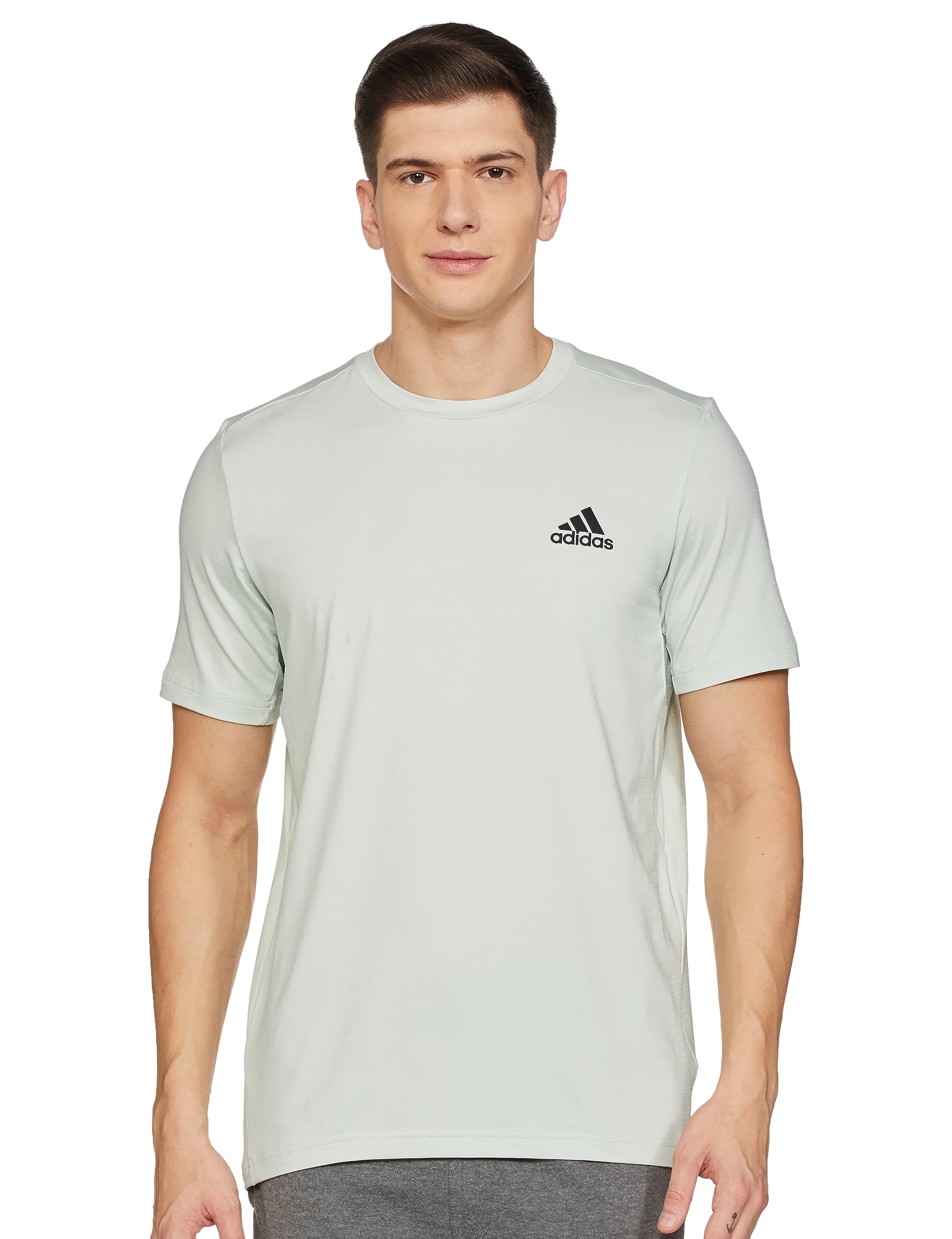 adidas Mens M Ht El Tee T-Shirt (Hs8145_2Xl, Linen Green/White, 2Xl)-picture-19