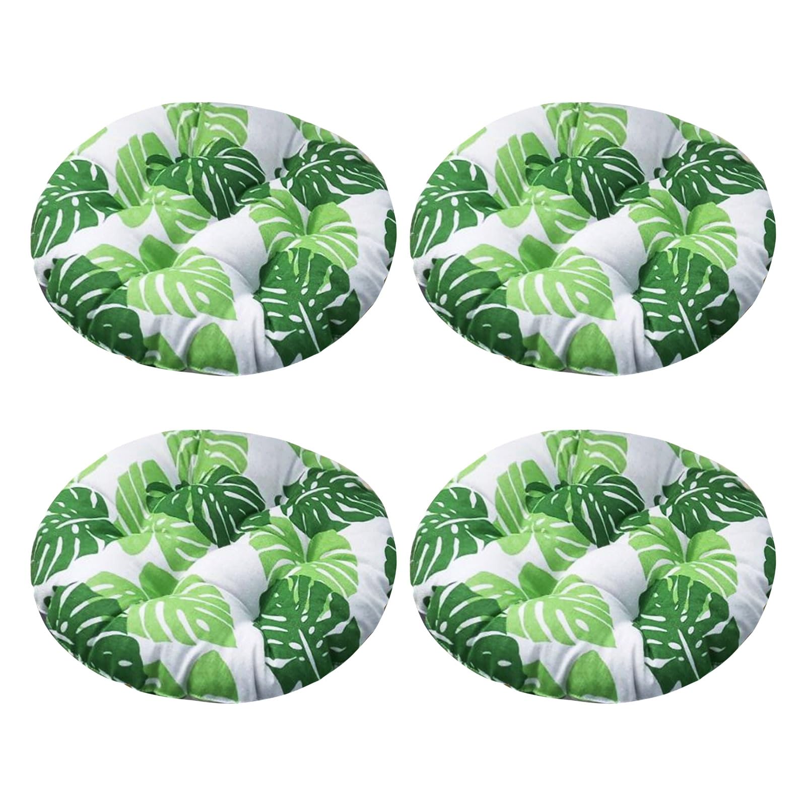 Aliuciku Set of 4 Seat Pads, Thick Round Tatami Chair Cushions for Dining Kitchen Office(B-16,40x40cm)