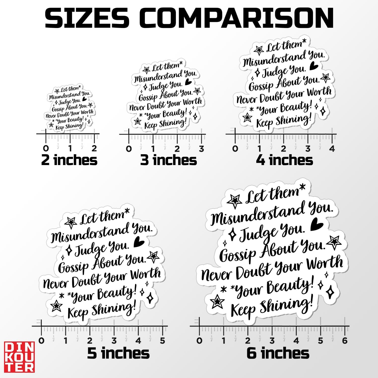 (3Pcs) Let Them Misunderstand You Sticker Your Beauty Keep Shining Stickers Mental Health 2" Die-Cut Waterproof Vinyl Sticker for Laptop Water Bottle Phone Kindle Decal Gifts 2 Inches - Image 4