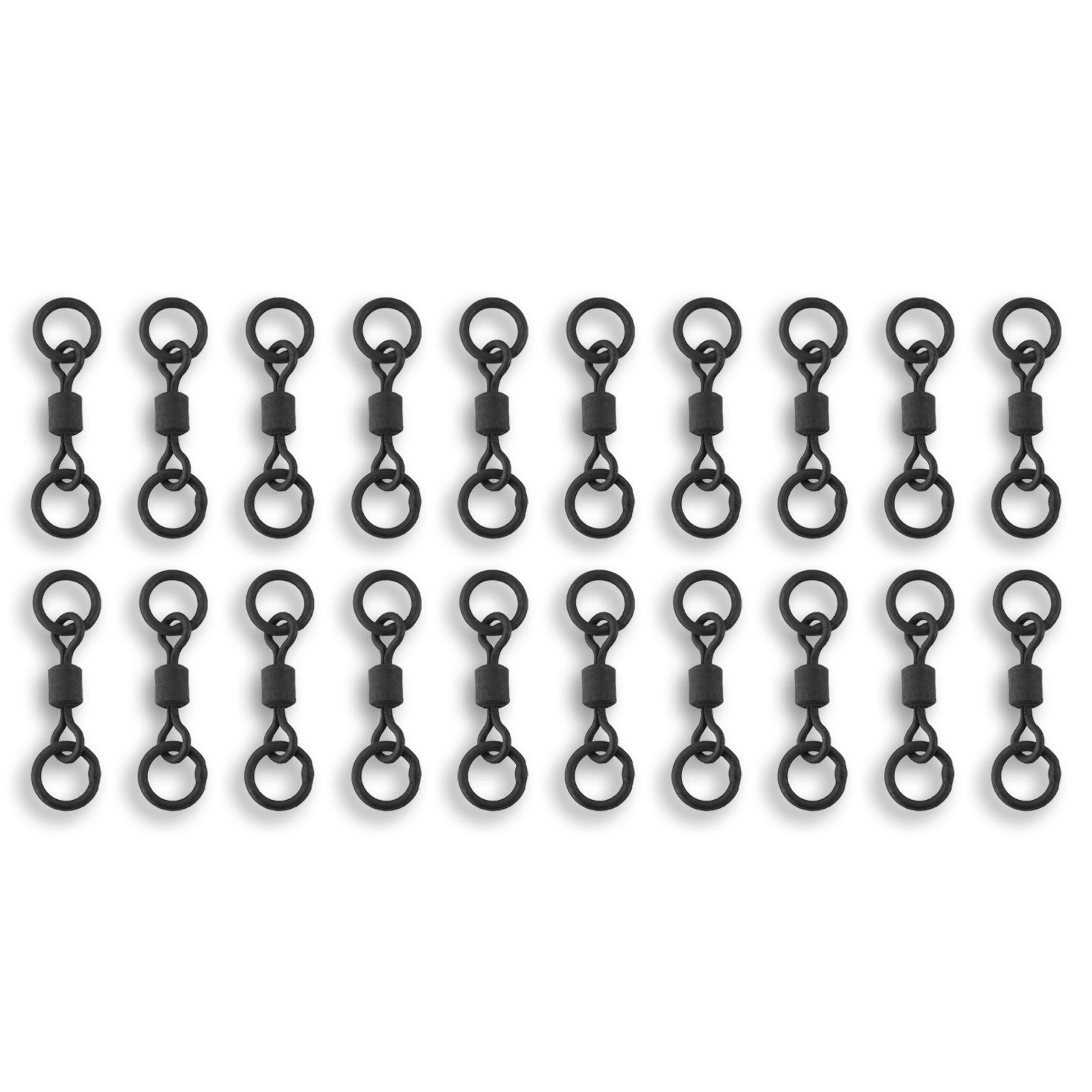 Bank Tackle Chod Swivels Double Ring Helicopter Rig Swivels Size 8 and 11 (Size 11 Chod Swivel, x 20 Pack)
