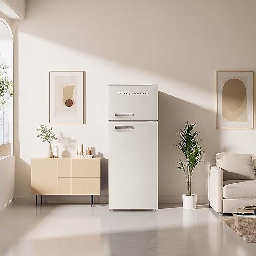 Miniatura 9 de Frigidaire EFR753 - Refrigerador retro de tamaño de apartamento con congelador superior, refrigerador de 2 puertas con capacidad de almacenamiento