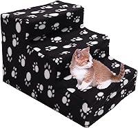 Vista 8 de Escaleras para mascotas, escalera de escalada para mascotas, 3 niveles, portátil, antideslizante, escaleras extraíbles para perros y gatos