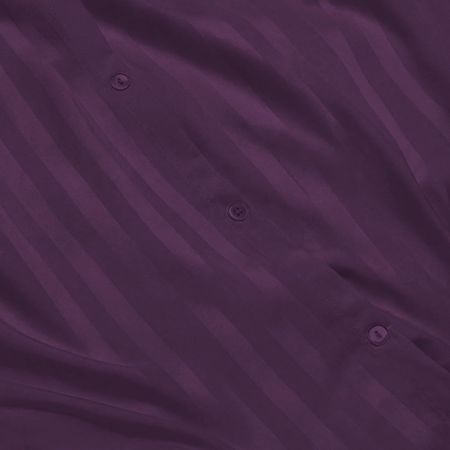 Elegant Comfort Wrinkle & Fade Resistant 1500 Thread Count - Damask Stripes Egyptian Quality Luxurious Silky Soft 3pc Duvet Cover Set, King/Cal-King, Purple